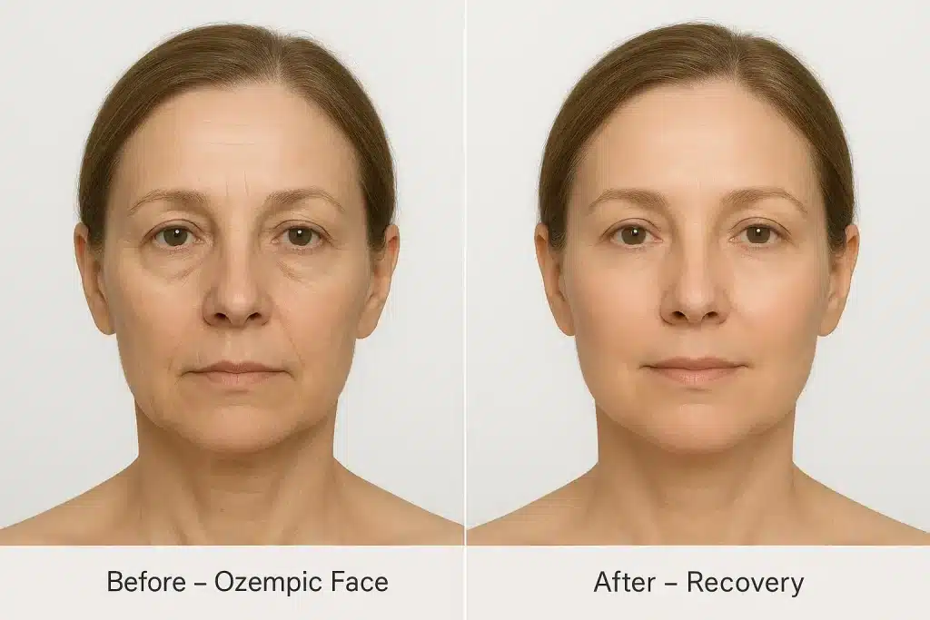 ozempic face before and after